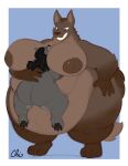  absurd_res anthro areola belly_overhang belly_rolls between_breasts big_areola big_breasts big_butt blizzard_entertainment blue_eyes breasts brown_areola brown_nipples butt canid duo face_in_breasts fat_legs female female/female fernier gnoll hi_res huge_belly huge_breasts huge_calves huge_thighs hyena kela_(teddypimm) larger_anthro larger_female mammal morbidly_obese morbidly_obese_anthro morbidly_obese_female nekocrispy nipples obese obese_anthro obese_female overweight overweight_anthro overweight_female red_eyes size_difference smaller_anthro smaller_female smile thick_neck thick_thighs toothy_grin warcraft were werecanid worgen 
