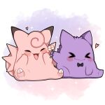  &lt;3 1:1 2023 :d abstract_background absurd_res ambiguous_gender barefoot big_tail blush bow_tie bow_tie_only brown_ears chubby_ambiguous claws clefable curled_hair date detailed duo eyelashes eyes_closed featureless_crotch feet flower generation_1_pokemon gengar hair hand_on_face happy hi_res holding_flower holding_object mostly_nude multicolored_ears nervous nervous_smile nintendo noseless not_furry nude on_ground open_mouth orange_background pink_body pink_ears pink_hair pink_skin pink_tail pink_tongue pink_wings plant pokemon pokemon_(species) purple_background purple_body purple_ears purple_hair purple_skin raised_leg seviyummy shadow short_hair simple_background sitting slightly_chubby smile spread_legs spreading tail toe_claws tongue toony wavy_mouth white_background wings 