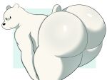  anthro bear big_butt butt cartoon_network cherryfox73 fur huge_butt ice_bear looking_at_viewer male male/male mammal nude polar_bear simple_background solo ursine we_bare_bears white_body 