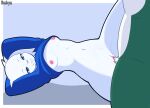  blue_eyes breasts cave_story clothing female genitals hi_res ibukyu lagomorph male male/female mammal mimiga navel nose_scar penetration penis pussy smile solo sue_sakamoto sweater teeth topwear vaginal vaginal_penetration 