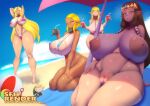  a_link_between_worlds areola areola_slip artist_name beach big_areola big_breasts big_nipples bikini blonde_hair blue_sky breasts breath_of_the_wild brown_hair clothing cloud female genitals group hair hi_res huge_areola huge_breasts huge_nipples humanoid humanoid_pointy_ears hylian innie_pussy kneeling light_body light_skin long_hair nintendo nipple_slip nipples nude princess_zelda pussy sadflowerhappy sagging_breasts sea seaside short_hair sitting sky skyward_sword sling_bikini standing string_bikini suntan swimwear tan_body tan_line tan_skin the_legend_of_zelda twilight_princess water watermark 