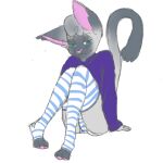  2019 anthro bedroom_eyes blush blush_lines catsby_(catsbym) clothed clothing colored_sketch digital_drawing_(artwork) digital_media_(artwork) domestic_cat eyebrows facial_piercing felid feline felis flat_colors fur girly grey_body grey_fur half-closed_eyes hi_res legwear looking_at_viewer male mammal narrowed_eyes nose_piercing pattern_clothing pattern_legwear pattern_thigh_highs pattern_underwear pawpads piercing pink_inner_ear pink_nose pink_pawpads purple_clothing purple_sweater purple_topwear seductive siamese simple_background sitting sketch smile sneplord solo striped_clothing striped_legwear striped_thigh_highs striped_underwear stripes sweater tail teal_eyes thigh_highs topwear underwear white_background 