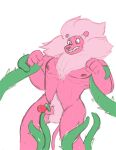  &lt;3 2015 anthro anthrofied balls biped blush body_hair cartoon_network clenched_teeth digital_media_(artwork) felid fur genitals happy_trail heart_nose hickeybickeyboo humanoid_genitalia humanoid_penis lion lion_(steven_universe) male mammal mane muscular muscular_anthro muscular_male navel pantherine pecs penis pink_body pink_fur pink_mane pubes sex sharp_teeth simple_background solo steven_universe teeth tentacle_sex tentacles tentacles_on_male white_background 