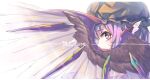  1girl animal_ears brown_headwear commentary_request feathered_wings hat highres looking_at_viewer looking_back mystia_lorelei o_(crazyoton46) pink_eyes pink_hair solo touhou upper_body white_background wings 