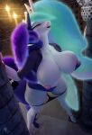  3d_(artwork) absurd_res anthro areola big_breasts blender_(software) breasts digital_media_(artwork) duo equid equine female female/female friendship_is_magic hasbro hi_res hooves-art horn horse incest_(lore) male mammal my_little_pony nipples pink_areola pink_nipples pony princess_celestia_(mlp) princess_luna_(mlp) unicorn 