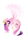  28gooddays cutie_mark equid equine eyes_closed feathered_wings feathers fur hair hasbro headpiece mammal mlp_g5 my_little_pony pegasus pink_body pink_fur pipp_petals_(mlp) purple_hair simple_background white_background wings 