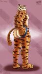  absurd_res anthro biceps big_breasts big_butt breasts butt butt_grab clothed clothing digital_media_(artwork) epic_games felid fortnite fur gazuki hand_on_butt hi_res jockstrap jockstrap_only male male/male mammal muscular muscular_anthro muscular_male nipples nude nude_anthro oscar_(fortnite) pantherine pose simple_background solo striped_body striped_fur stripes tiger topless underwear underwear_only 