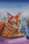 domestic_cat felid feline felis feral gouache_(artwork) hi_res mammal melodyofforest painting_(artwork) pet traditional_media_(artwork) 