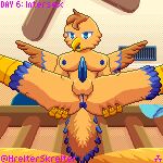  absurd_res anthro avian bedroom bedroom_eyes bird butt facesitting first_person_view hi_res hrelterskrelter intersex maleherm narrowed_eyes seductive sitting_on_another solo spread_butt spread_legs spreading 