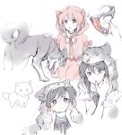  bodily_fluids canid canine clothed clothing duo fairy_tales female feral hi_res homura_akemi human kuro_chromium little_red_riding_hood_(copyright) madoka_kaname mahou_shoujo_madoka_magica mammal open_mouth puella_magi saliva sharp_teeth teeth were werecanid werecanine werewolf 