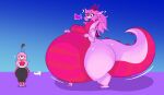  absurd_res anthro anthro_transformation belly big_belly big_breasts big_butt big_tail body_size_growth breasts butt dragon elise_(mysterydad) female growth hair hi_res horn huge_butt huge_tail huge_thighs humanoid humanoid_pointy_ears humanoid_to_anthro hyper hyper_belly macro morbidly_obese morbidly_obese_anthro morbidly_obese_female motion_lines mysterydad obese obese_anthro obese_female overweight overweight_anthro overweight_female pink_body pink_hair red_eyes scalie size_transformation solo species_transformation tail thick_thighs transformation vampire weight_gain white_body wide_hips wings 