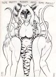  anthro anus bent_over breasts ear_piercing ear_ring felid female female/female fingering genitals grin group hand_on_butt hybrid mammal max_blackrabbit mephitid mouse mousey_love_girls murid murine navel nipples pantherine piercing pussy ring_piercing rodent skunk smile striped_body stripes tiger trio zig_zag 