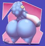  2023 5:6 absurd absurd_res anthro ariem_(sonic) bedroom blue_body blush bovid breasts caprine clothed clothing crescent-blue-zero eulipotyphlan female fur hair hedgehog hi_res mammal meta narrowed nipples nude outline overweight ral res seductive sega smile solo sonic_the_hedgehog_(series) thick_thighs topwear wide_hips 