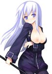  bb blue_eyes blush breasts character_request highres kagura_mizuki large_breasts long_hair smile source_request white_hair 