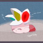  closed_eyes highres kirby kirby&#039;s_dream_land kirby_(series) open_mouth signal_kirby sleeping 