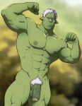  abs balls body_hair genitals goblin green_body green_skin hair hi_res humanoid humanoid_genitalia humanoid_penis humanoid_pointy_ears hydaria male muscular muscular_humanoid muscular_male nipples pecs penis pubes rigurd_(that_time_i_got_reincarnated_as_a_slime) solo that_time_i_got_reincarnated_as_a_slime vein veiny_muscles veiny_penis white_hair 