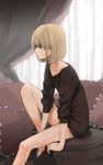  androgynous blonde_hair blue_eyes bottomless death_note male male_focus mello short_hair solo young younger 