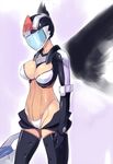  amei_sumeru breasts cleavage copyright_request helmet large_breasts solo thighhighs wings 