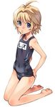  1boy ahoge androgynous blonde_hair child crossdress crossdressing eleonore_kliesen genderswap heisa leo_kliesen male male_focus shota swimsuit tekken tekken_6 trap 