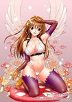  bikini blush breasts cleavage smile swimsuit wings yuuki_tomoka 