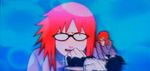  1girl glasses karin_(naruto) naruto_(series) naruto_shippuuden red_hair screencap uchiha_sasuke 