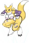  anthro ashwolves5 biped breasts canid digimon digimon_(species) digital_media_(artwork) female mammal nude renamon simple_background sketch solo white_background 