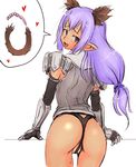  animal_ears artist_request ass blush character_request kikugato panties pointy_ears sketch smile source_request tail thong underwear 