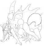  anthro biting_lip breasts canid canine cum female fox foxene foxene_(character) hair horn male male/female mammal nidoking nintendo nude pok&eacute;mon pok&eacute;mon_(species) sex simple_background tongue tongue_out video_games white_background 
