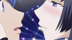  animated animated_gif black_hair blue_eyes blue_hair french_kiss kampfer kiss multiple_girls sangou_shizuku senou_natsuru 