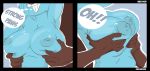  anthro blue_fur breast_fondling breast_grab breasts cartoon_network comic darkcarnivora_(artist) domestic_cat duo felid feline felis female fondling fur hand_on_breast male male/female mammal nicole_watterson nipples the_amazing_world_of_gumball 