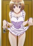  apron breasts cap cleavage kaede_sakura kampfer kondou_mikoto naked_apron no_bra no_panties screencap 