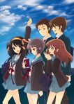  asahina_mikuru ito_noizi koizumi_itsuki kyon nagato_yuki seifuku suzumiya_haruhi suzumiya_haruhi_no_yuuutsu 