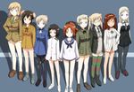  6+girls 9girls america_(hetalia) aqua_eyes auqa_eyes axis_powers_hetalia black_hair blonde_hair blue_eyes breasts brown_eyes brown_hair china_(hetalia) crossover female france_(hetalia) genderswap germany_(hetalia) japan_(hetalia) long_hair lowres multiple_girls northern_italy_(hetalia) ponytail russia_(hetalia) shoes short_hair southern_italy_(hetalia) strike_witches striped striped_legwear striped_thighhighs thighhighs twintails united_kingdom_(hetalia) yellow_eyes zettai_ryouiki 