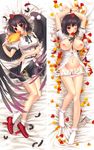  black_hair black_wings blush breasts breasts_apart camera dakimakura feathers geta hat large_breasts leaf legs maple_leaf multiple_views panties red_eyes sample shameimaru_aya shoe_dangle short_hair tama_(new_island) tengu-geta tokin_hat touhou underwear wings 