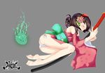  ass japanese_clothes lying momohime oboro_muramasa oboro_muramasa_youtouden panties sleeping underwear 