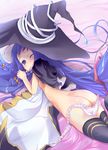  ass ayase_yue hat mahou_sensei_negima! one_eye_closed panties side-tie_panties solo thighhighs underwear usurai witch_hat 