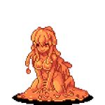  animated animated_gif exet full_body goo_girl idle_animation long_hair lowres monster_girl monster_girl_encyclopedia pixel_art red_slime_(monster_girl_encyclopedia) slime sprites transparent_background 