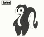  2d_animation animated anthro big_tail black_body butt countershade_torso countershading cute_fangs dragon evelyn_(whygena) featureless_feet female flat_chested old_toon scalie short_stack solo thick_thighs turntable_(animation) white_countershading whygena 