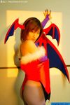  asian ass blt capcom cosplay darkstalkers demon_girl head_wings headwings leotard lilith_aensland lilith_aensland_(cosplay) looking_back pantyhose photo real red_hair short_hair sleeves succubus vampire_(game) wings 