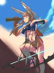  arrow bow_(weapon) breasts desert final_fantasy telescope underboob viera weapon 