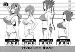  bra breasts bust_chart celia_ootsuka cleavage from_side genderswap genderswap_(mtf) greyscale heart_ring_bottom height_chart kushiya_inaho large_breasts lineup lingerie maken-ki! measurements media_demitra monochrome multiple_girls non-web_source panties pose profile shinatsu_azuki sideboob sports_bra stats striped striped_panties takeda_hiromitsu underwear underwear_only 