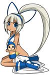  archer blue_eyes chibi female girl long_hair majikina_mina samurai_shodown samurai_spirits snk white_hair 