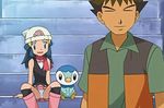  hikari_(pokemon) panties panty_flash pantyshot piplup pokemon takeshi_(pokemon) underwear 