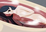  bad_id bad_pixiv_id bangs bathtub black_hair breast_hold breasts flat_chest kirishima_mizuki_(artist) kitsu_chiri long_hair nude one_eye_closed parted_bangs sayonara_zetsubou_sensei smile solo 