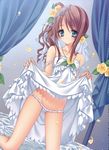  absurdres blurry bride copyright_request dress dress_lift highres izumi_yura lowleg lowleg_panties panties solo underwear wedding_dress 