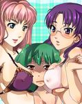  bad_id bad_pixiv_id blonde_hair blue_eyes blush bra breast_envy breast_press breasts covered_nipples girl_sandwich glasses green_hair highres large_breasts lingerie lips long_hair macross macross_frontier matsuura_nanase multiple_girls pappappao pink_hair purple_eyes purple_hair ranka_lee red_eyes sandwiched sheryl_nome underwear yuri 