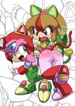  animal_ears ass fang furry kyatto_ninden_teyandee otama_(kyatto_ninden_teyandee) palcomix polly_esther pururun pussy samurai_pizza_cats spanked spanking tail tears wink 