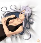  aa_megami-sama breasts cleavage dress facial_mark forehead_mark goddess large_breasts long_hair silver_hair solo trackball_(artist) urd 