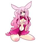  animal_ears blue_eyes breasts bunny_ears goo_girl large_breasts melona monster_girl pink_hair prehensile_hair queen's_blade shimizu_kokeshi solo 