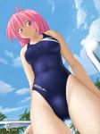 cameltoe competition_swimsuit high_cut_kingdom murasaki_nyaa nipples nyanko_batake one-piece_swimsuit swimsuit 